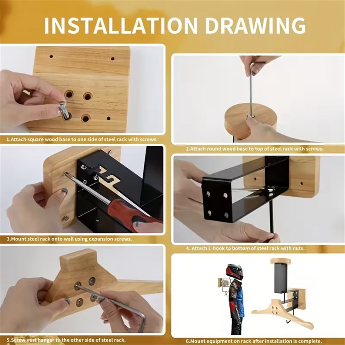 Cycling Gear Holder - Nuevo Soporte de Pared para Casco
