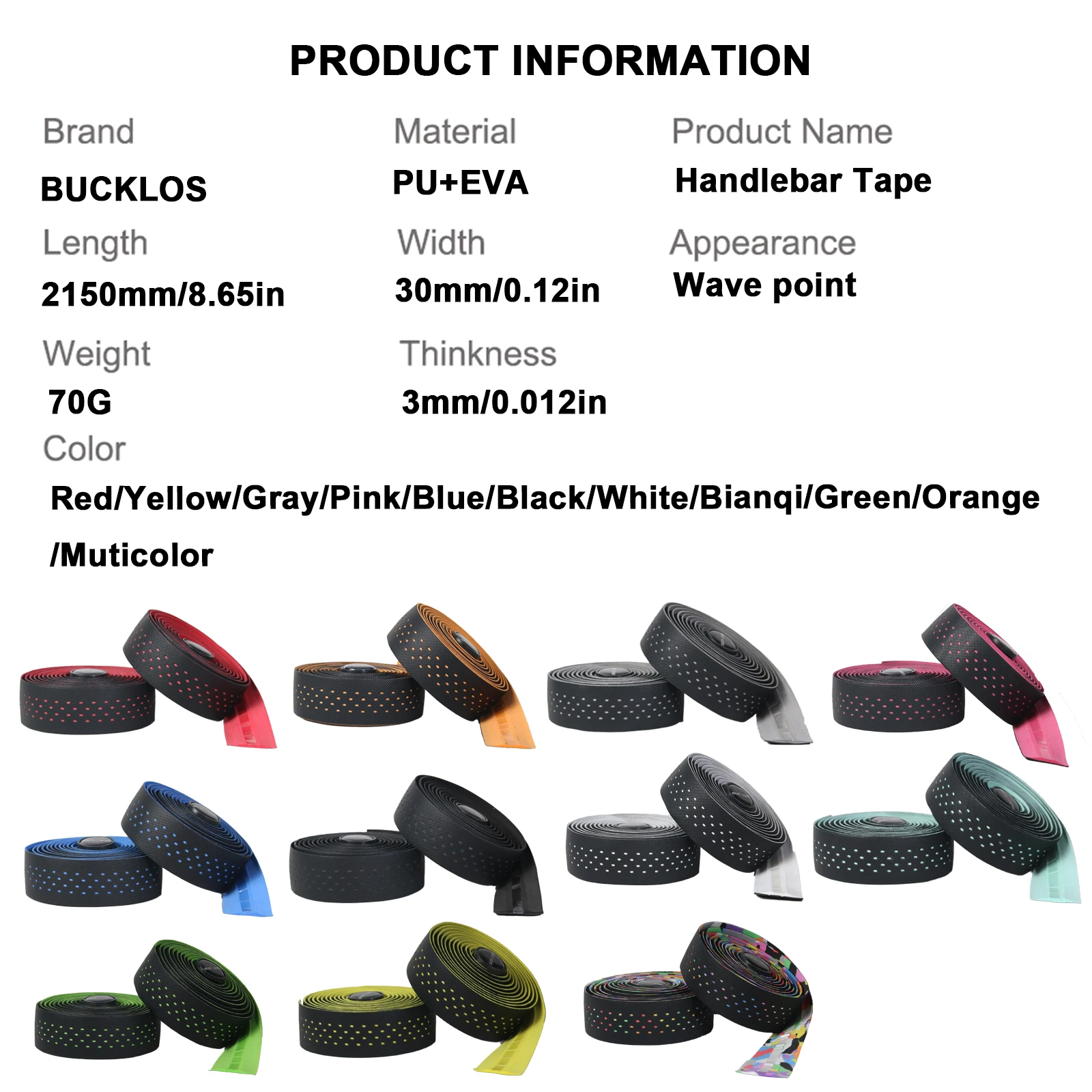 BUCKLOS-Cinta profesional para - Bike Handlebar Tape reseña y precio